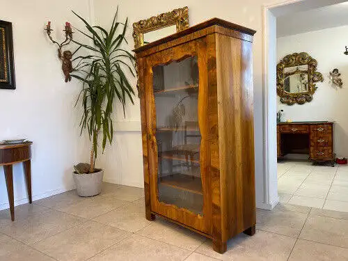 SALE Spät Biedermeier Vitrine Bücherschrank Sammlervitrine Antiquität G1094