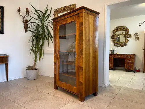 SALE Spät Biedermeier Vitrine Bücherschrank Sammlervitrine Antiquität G1094