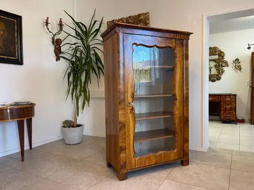 SALE Spät Biedermeier Vitrine Bücherschrank Sammlervitrine Antiquität G1094