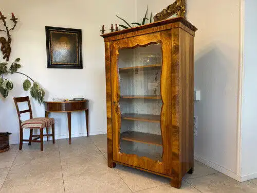 SALE Spät Biedermeier Vitrine Bücherschrank Sammlervitrine Antiquität G1094