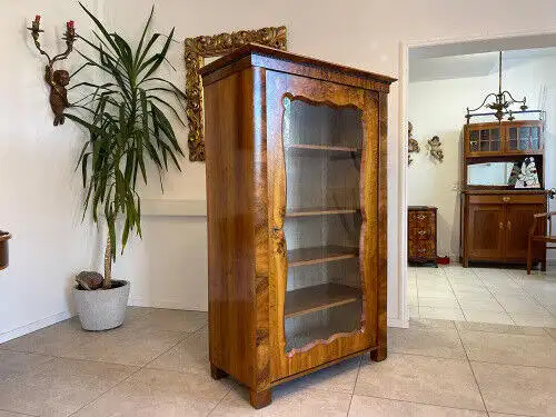 SALE Spät Biedermeier Vitrine Bücherschrank Sammlervitrine Antiquität G1094