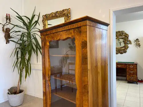 SALE Spät Biedermeier Vitrine Bücherschrank Sammlervitrine Antiquität G1094