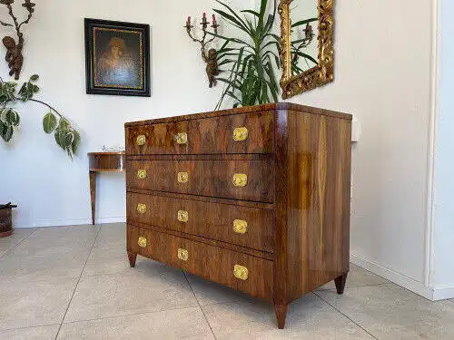 Restaurierte Biedermeier Kommode 4 Ladenkommode Nussholz Antiquität G1124