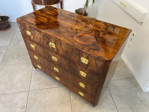 Restaurierte Biedermeier Kommode 4 Ladenkommode Nussholz Antiquität G1124