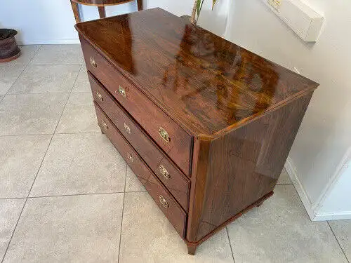 Restaurierte Biedermeier Kommode 3 Ladenkommode Nussholz Antiquität G1125