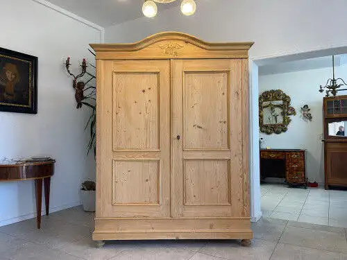 Sale Originaler Gründerzeit Hallenschrank Bauernschrank Naturholzschrank G1120-1