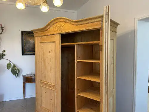 Sale Originaler Gründerzeit Hallenschrank Bauernschrank Naturholzschrank G1120-1