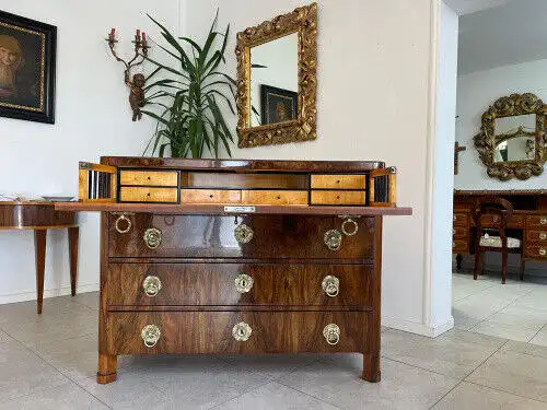 SALE Restaurierte Biedermeier Schreibkommode Nussholz Antiquität Antikmöbel G113