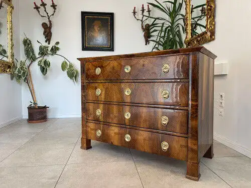 Sale Restaurierte Biedermeier Kommode Nussholz Antiquität Antik G1136