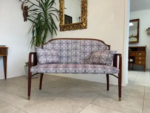 Original Jugendstil Sofa Bank / Antik / Secession / Bugholz / Art Nouveau / Back