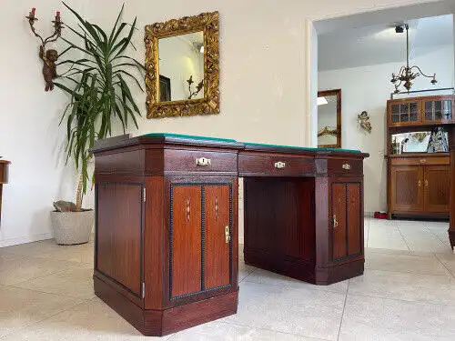 SALE Art Deco Schreibtisch Sekretär Freisteher Originalstück G1172