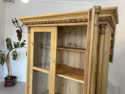 Restaurierte Gründerzeit Bauernvitrine Bauernschrank Bauernvitrine G1160