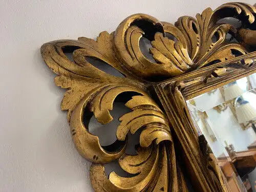 SALE Florentiner Spiegel Akanthusblattschnitzkunst Holzschnitzerei G1214