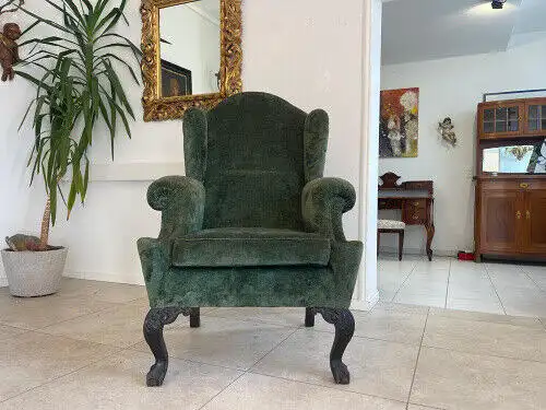 Alter Historismus Ohrenfauteuil Ohrensessel G1201