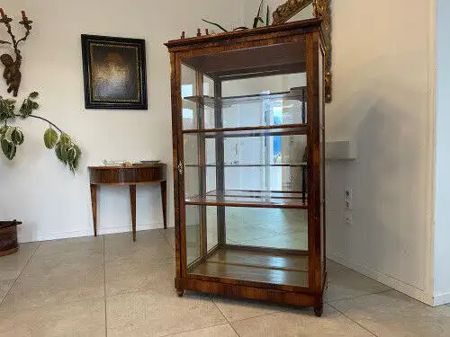 Antiquität Biedermeier Vitrine Bücherschrank Antiquität G1186