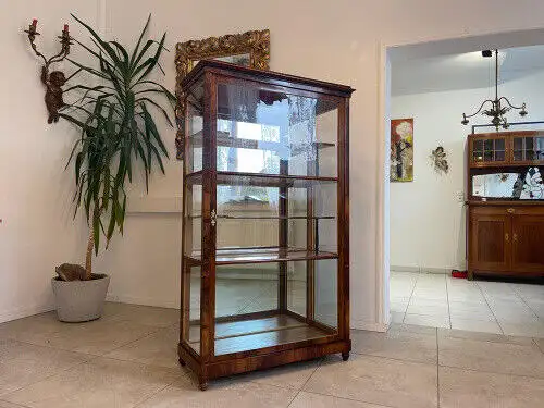 Antiquität Biedermeier Vitrine Bücherschrank Antiquität G1186