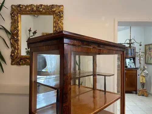 Antiquität Biedermeier Vitrine Bücherschrank Antiquität G1186