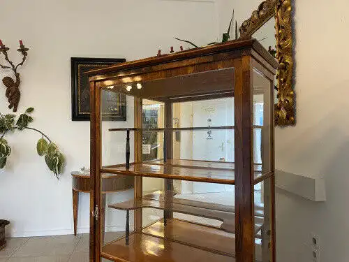 Antiquität Biedermeier Vitrine Bücherschrank Antiquität G1186