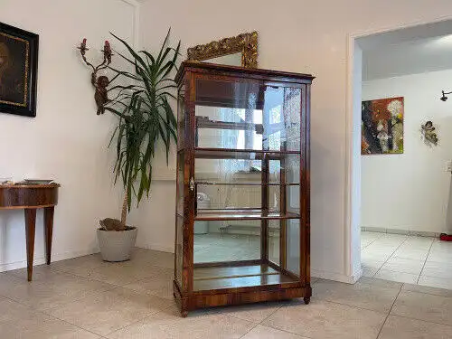 Antiquität Biedermeier Vitrine Bücherschrank Antiquität G1186