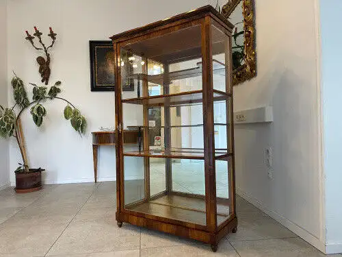 Antiquität Biedermeier Vitrine Bücherschrank Antiquität G1186