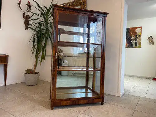 Antiquität Biedermeier Vitrine Bücherschrank Antiquität G1186