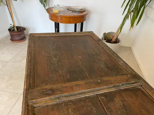 Urige handbemalte Tiroler Truhe Landhaustruhe Bauerntruhe G1236