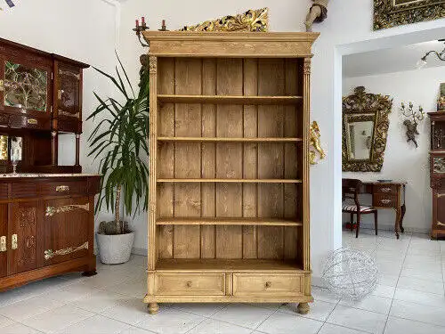 Bücherregal Stellage Gründerzeit Bücherschrank Naturholz G1165