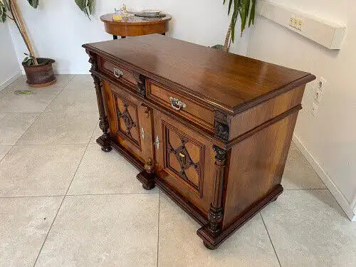Sale Restaurierte Säulenanrichte Gründerzeit Anrichte Schrank Antiquität G1314