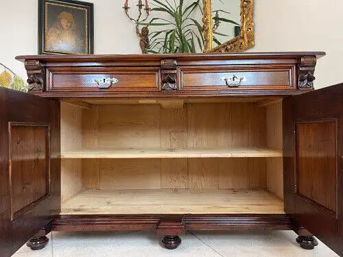 Sale Restaurierte Säulenanrichte Gründerzeit Anrichte Schrank Antiquität G1314