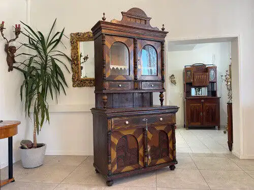 Gründerzeit Küchenbuffet Küchenschrank Küchenkredenz Bauernvitrine G1274