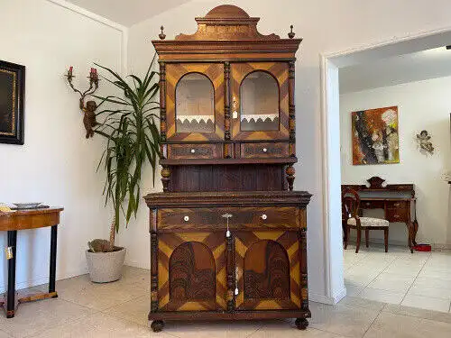 Gründerzeit Küchenbuffet Küchenschrank Küchenkredenz Bauernvitrine G1274