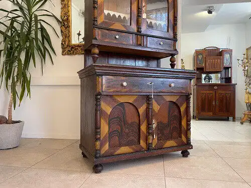 Gründerzeit Küchenbuffet Küchenschrank Küchenkredenz Bauernvitrine G1274