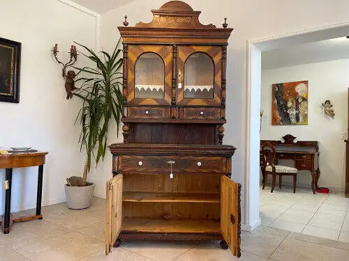 Gründerzeit Küchenbuffet Küchenschrank Küchenkredenz Bauernvitrine G1274