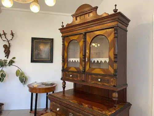 Gründerzeit Küchenbuffet Küchenschrank Küchenkredenz Bauernvitrine G1274