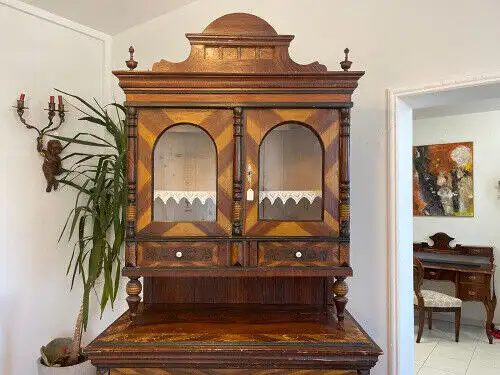 Gründerzeit Küchenbuffet Küchenschrank Küchenkredenz Bauernvitrine G1274