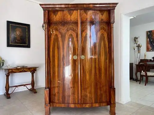 SALE Traum Empire Schrank Säulenschrank Restauriert Antiquität Marketiert G1378