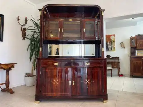 Sale  Restauriertes Jugendstil Designerbuffet Aufsatzbuffet Bücherschrank G1376
