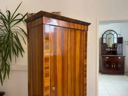SALE Schmaler Biedermeier Schrank Kasten Kleiderschrank Nussholz Antiquität G150