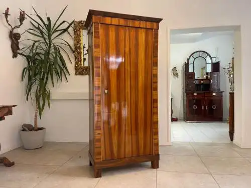 SALE Schmaler Biedermeier Schrank Kasten Kleiderschrank Nussholz Antiquität G150