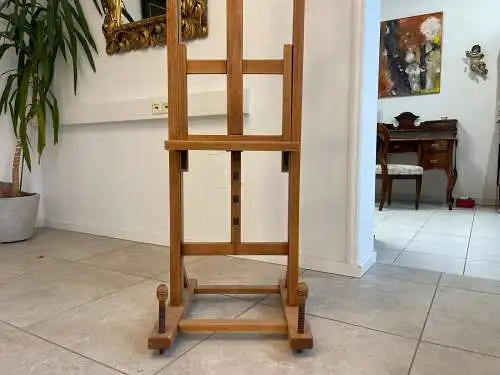 Antikes Atelier-Staffelei aus massivem Holz Bildhalterung G1522