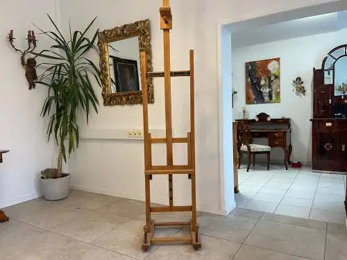 Antikes Atelier-Staffelei aus massivem Holz Bildhalterung G1522