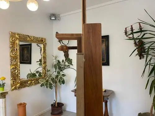 Antikes Atelier-Staffelei aus massivem Holz Bildhalterung G1522