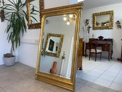 ORIGINAL Vergoldeter Florentiner Spiegel Venezianisch Antiquität G1531