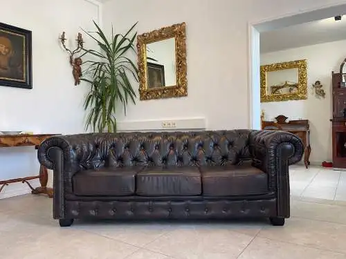 Chesterfield Clubsofa Diwan Couch Antikbraun Zigarrenbraun Traumexemplar G1577-1