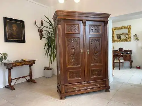 originaler Gründerzeit Schrank Kleiderschrank G1602