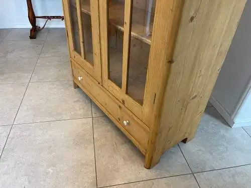 Traum Jugendstil Vitrine  Glasschrank Naturholzmöbel Bauernmöbel G1609