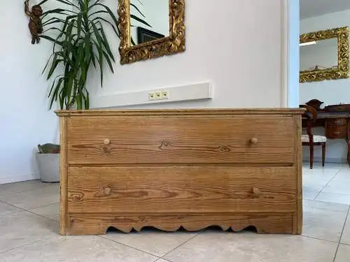 Biedermeier 2 Laden Kommode Antiquität Naturholschrank Bauernmöbel antik G1624