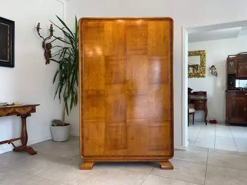 Restaurierte Art Deco Vitrine Glasschrank Bücherschrank Antiquität Antik Möbel G