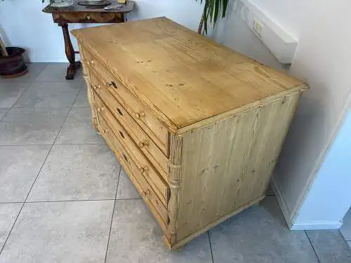 Originale Gründerzeit Kommode 4 Laden Kommode Antik G1619