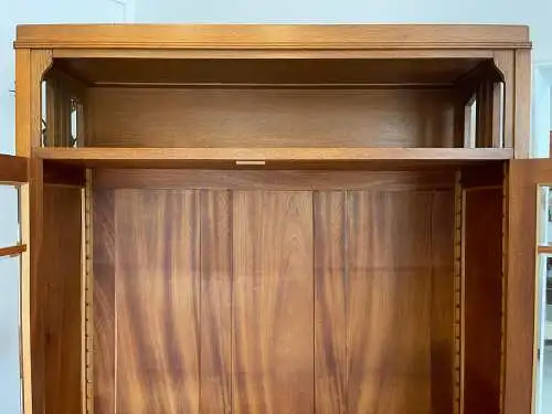 Originaler Jugendstil Glasschrank Bücherschrank Garderobenschrank G1353